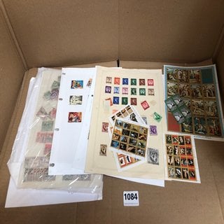 ASSORTED SHEETS OF VINTAGE STAMPS: LOCATION - CR