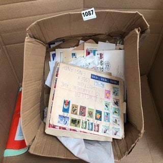A BOX OF STAMPS, LOOSE, PACKS, MINI SHEETS ETC: LOCATION - CR