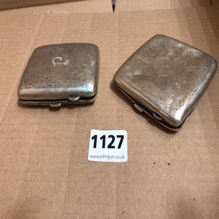 A PAIR OF ANTIQUE CIGARETTE CASES: LOCATION - CR