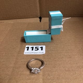 A STERLING SILVER RING: LOCATION - CR