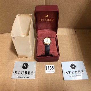 A STUBBS GENTS WRIST WATCH, BOXED: LOCATION - CR