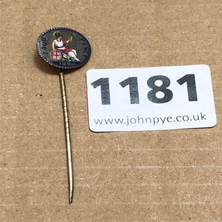 AN 1848 ENAMELLED FOUR PENCE COIN PIN: LOCATION - CR