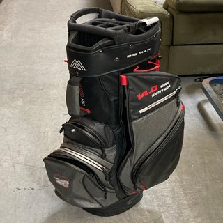 BIG MAX 14.0 ORG SYSTEM DRI LITE PRIME 2 GOLF BAG IN BLACK/RED - RRP £179.99: LOCATION - BR6