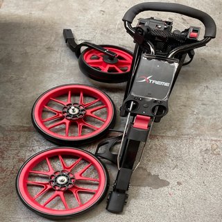 XTREME RIDER 3 WHEELED GOLF TROLLEY IN RED/BLACK - RRP £119.99: LOCATION - BR8