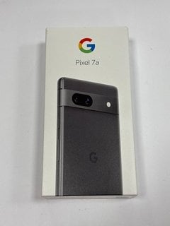 GOOGLE PIXEL 7A 128 GB SMARTPHONE (ORIGINAL RRP - £349) IN CHARCOAL: MODEL NO GHL1X (WITH BOX & ALL ACCESSORIES, TO INCLUDE A BELLROY LEATHER CASE) [JPTM120315] (SEALED UNIT) THIS PRODUCT IS FULLY FU