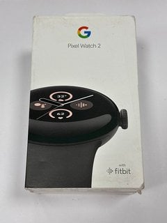 GOOGLE PIXEL WATCH 2 SMARTWATCH (ORIGINAL RRP - £349) IN MATTE BLACK CASE/ OBSIDIAN ACTIVE BAND: MODEL NO G4TSL, GQ6H2 (WITH BOX & ALL ACCESSORIES) [JPTM120465] (SEALED UNIT) THIS PRODUCT IS FULLY FU