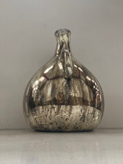 1 X STONE THE CROWS LARGE FLASK VASE - SILVER - SKU: 842403 - TOTAL RRP £85