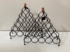 2 X STONE THE CROWS FIFTEEN BOTTLE WINE RACK - SKU: 582306 - TOTAL RRP £130