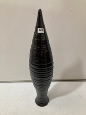 1 X STONE THE CROWS MEDIUM WALL STEM VASE - BLACK - RRP £60