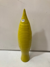 1 X STONE THE CROWS LARGE WALL STEM VASE - YELLOW - SKU: 676954 - TOTAL RRP £90