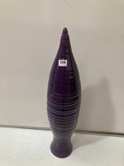 1 X STONE THE CROWS LARGE WALL STEM VASE - PURPLE - TOTAL LOT RRP £90