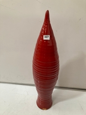 1 X STONE THE CROWS MEDIUM WALL STEM VASE - RED - SKU: 676941 - TOTAL RRP £60