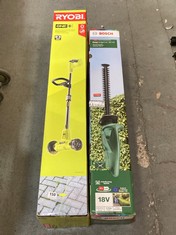 BOSCH CORDLESS HEDGECUTTER TO INCLUDE RYOBI PATIO CLEANER WITH WIRE BRUSH