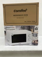 COMFEE MICROWAVE OVEN MODEL NO.: CM-E202CC(WH) TO INCLUDE DAEWOO 800W 20L MICROWAVE IN WHITE