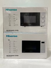 2 X HISENSE MICROWAVE OVENS - MODEL NO.: H20MOWS4UK / H20MOWP1UK