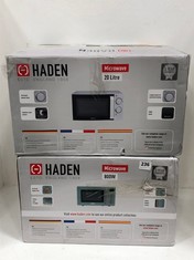 2 X HADEN 800W MICROWAVE - MINT GREEN AND GREY