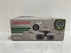 CIRCULON MOMENTUM 3-PIECE HARD-ANODIZED COOKWARE SET - RRP £150