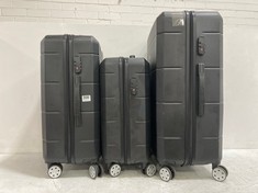 LUGG SET OF 3 HARD SHELL SUITCASES - MATT BLACK