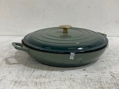 JOHN LEWIS CAST IRON 31CM SHALLOW CASSEROLE DISH WITH LID