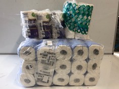 QTY OF ASSORTED TOILET PAPER / KITCHEN TOWELS TO INCLUDE ANDREX GENTLE CLEAN 9 ROLLS TOILET PAPER