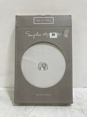 SOPHIE ALLPORT SUPER KING DUVET COVER SET - ELEPHANT PRINT / WHITE