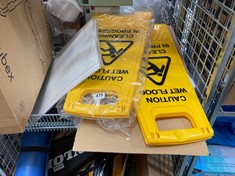 2 X CLEANING IN PROGRESS MOBILE HAZARD SIGNS TO INCLUDE VIKING SAFETY SIGNS SET