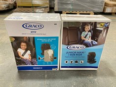 GRACO AFFIX GROUP 2/3 BOOSTER CAR SEAT TO INCLUDE GRACO JUNIOR MAXI R129 BOOSTER CAR SEAT