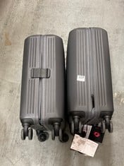 2 X JOHN LEWIS SMALL HARD SHELL SUITCASES - MATT GREY