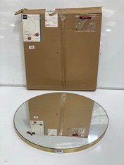 HIB FUSION ROUND 60CM BATHROOM MIRROR - BRUSHED BRASS - RRP £165