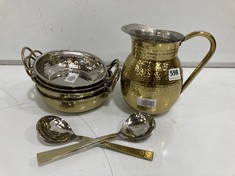 7 X ASSORTED CULINARY CONCEPTS ITEMS TO INCLUDE MEDIUM CHAMPAGNE HAMMERED JUG