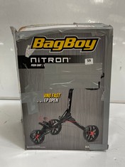 BAGBOY NITRON GOLF PUSH CART IN BLACK/RED - RRP £279