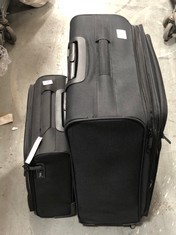 2 X ANYDAY JOHN LEWIS CANNES MEDIUM AND LARGE SUITCASES IN BLACK