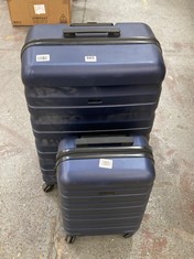 2 X JOHN LEWIS LARGE HARD SHELL SUITCASE - NAVY - SMALL AND LARGE