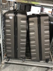 2 X JOHN LEWIS LARGE HARD SHELL SUITCASES - DARK GREY