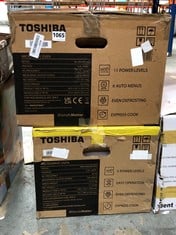 2X TOSHIBA MICROWAVE OVENS TO INCLUDE TOSHIBA MICROWAVE MODEL NO. ML-EM23P IN STAINLESS STEEL