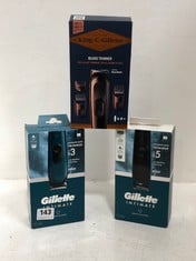 2 X GILLETTE I5 INTIMATE HAIR TRIMMER TO INCLUDE KING C GILLETTE BEARD TRIMMER