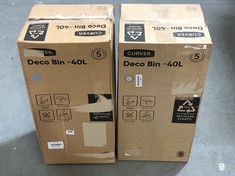 2 X CURVER 40L DECO BINS