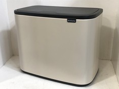 BRABANTIA BO TOUCH BIN WITH 2 INNER BUCKETS - SOFT BEIGE - RRP £187