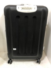 LUGG LARGE HARD SHELL SUITCASE IN BLACK/WHITE