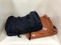 EASTPAK 2-WHEEL SMALL SUITCASE - NAVY TO INCLUDE LUGG 2-WHEEL SMALL SUITCASE - ORANGE