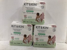 KIT & KIN HYPOALLERGENIC ECO NAPPIES SIZE 6 - 4 X 24 BABY NAPPIES