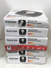 5 X SALTER SPEEDO DIAL MECHANICAL SCALES TO INCLUDE ESCALI LARGE DISPLAY BATHROOM SCALE