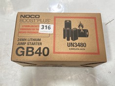 NOCO BOOST PLUS 24WH LITHIUM JUMP STARTER - MODEL NO. GB40 - RRP £115