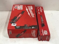 2 X ASSORTED TOOLS TO INCLUDE MALWAUKEE FUEL M12 FIR38LR-0 EXTENDED REACH RATCHET