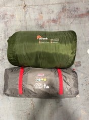 2 X ASSORTED CAMPING ITEMS TO INCLUDE COLEMAN KOBUK VALLEY 4 PLUS TENT RRP- £138