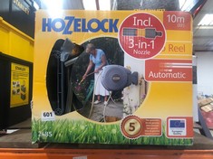 HOZELOCK 10M AUTOMATIC REWIND WALL MOUNTED HOSE REEL