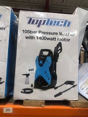 TOPTECH 105BAR PRESSURE WASHER WITH 1400W MOTOR