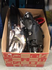 LARGE BOX OF ASSORTED CAR HEADLAMPS