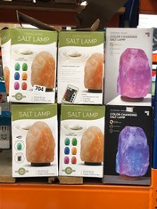 6 X HIMALAYAN COLOR CHANGING SALT LAMPS