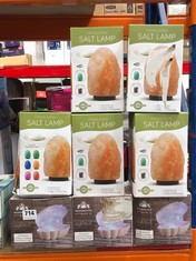 8 X ASSORTED NOVELTY ITEMS TO INCLUDE HIMALAYAN COLOUR CHANGING SALT LAMP